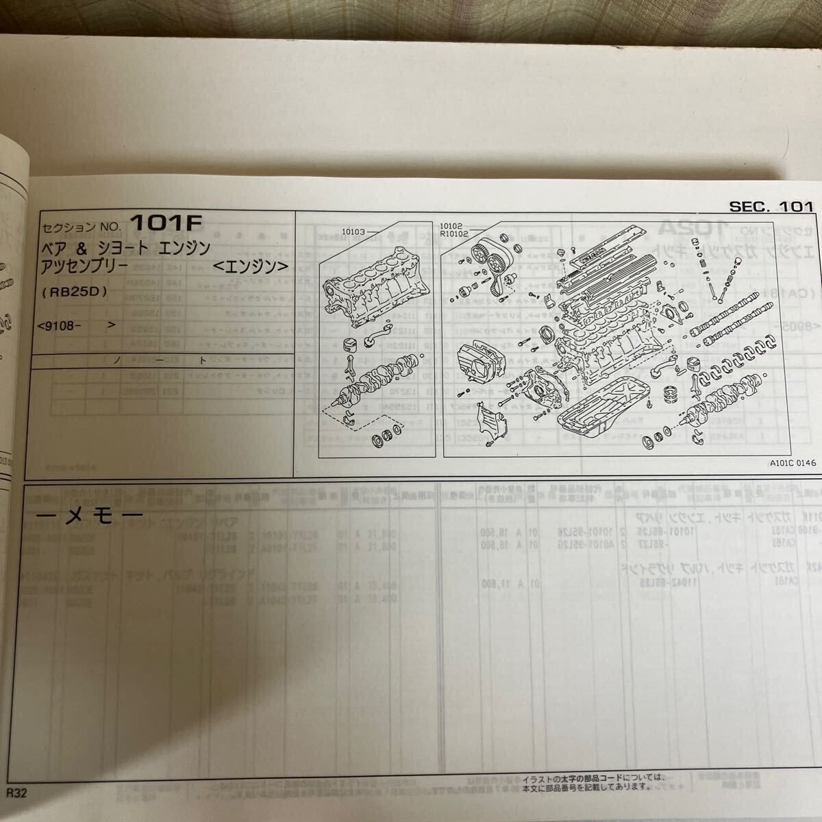 日産　R32スカイライン　部品カタログ R32GTR CA18 RB20E RB20D RB20DT RB25D RB26DTT RB26DETT_画像7