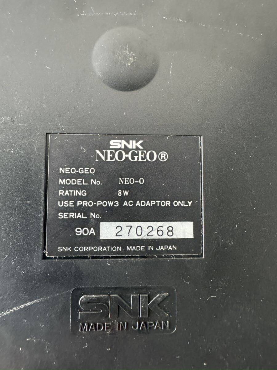 NEOGEO 本体 ネオジオ SNK NEO-0 コントローラーACアダプター付き ジャンク_画像3