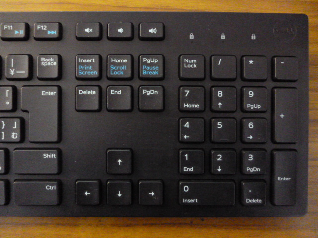 1480円即決!! DELL 純正 ワイヤレスキーボード Wireless Keyboard WK636P + USBレシーバー 動作品 黒 中古の画像5