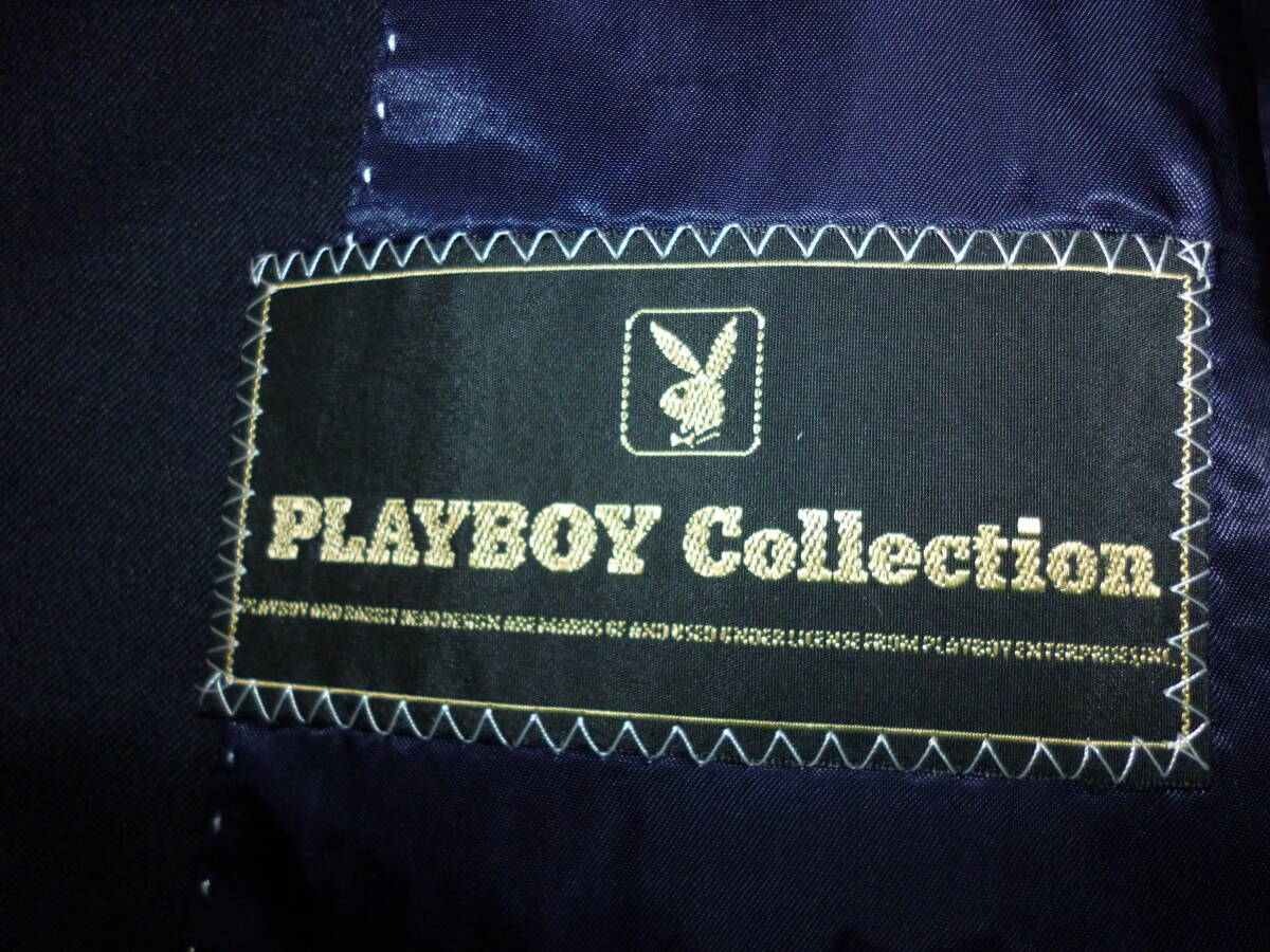 224-59*:PLAYBOY COLLECTINO Play Boy collection navy blue blur double tailored jacket new goods reference retail price Y73,000