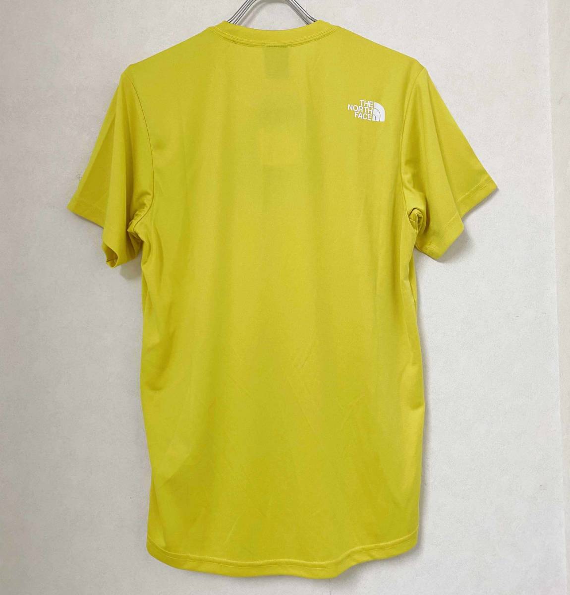 新品 M ★ THE NORTH FACE ザ ノースフェイス 半袖 ロゴ Tシャツ 速乾 イエロー US-S NF0A4CDV7601 ドライ REAXION EASY メンズ レディース