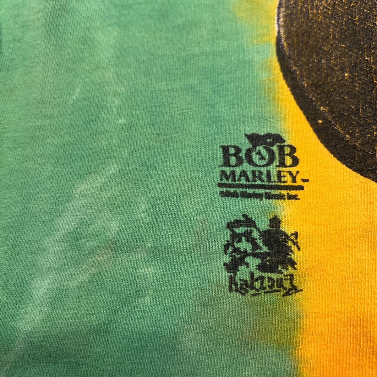 BOB MARLEY Tシャツ ビンテージ 古着 半袖 タイダイ　BOB MARLEY MUSIC INC ラスタカラー　ラスタマン　ラスタ　Fruit of the Loom_画像4