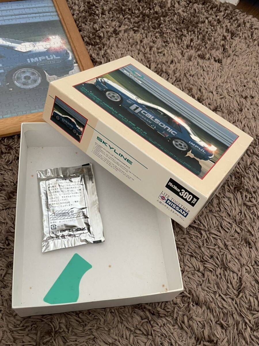 希少 ジグソーパズル スカイライン GT-R BNR32 日産 300ピース 箱付き 中古品 糊引きしてないのでバレます。 送料込み_画像4