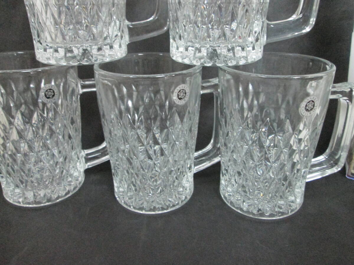 佐々木硝子　GLASS WARE 　グラス　ガラス　コップ　ジョッキ 5個　未使用　