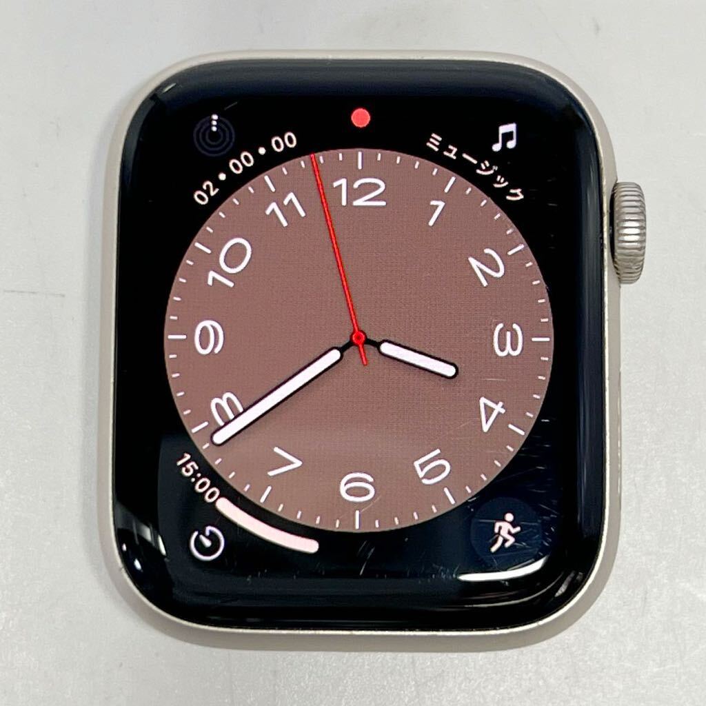 1円~【初期化済み】Apple Watch SE (第2世代) スターライト アルミケース MNLA3J/A 44mm GPSモデル スポーツループ 充電器付 GK-70122の画像2