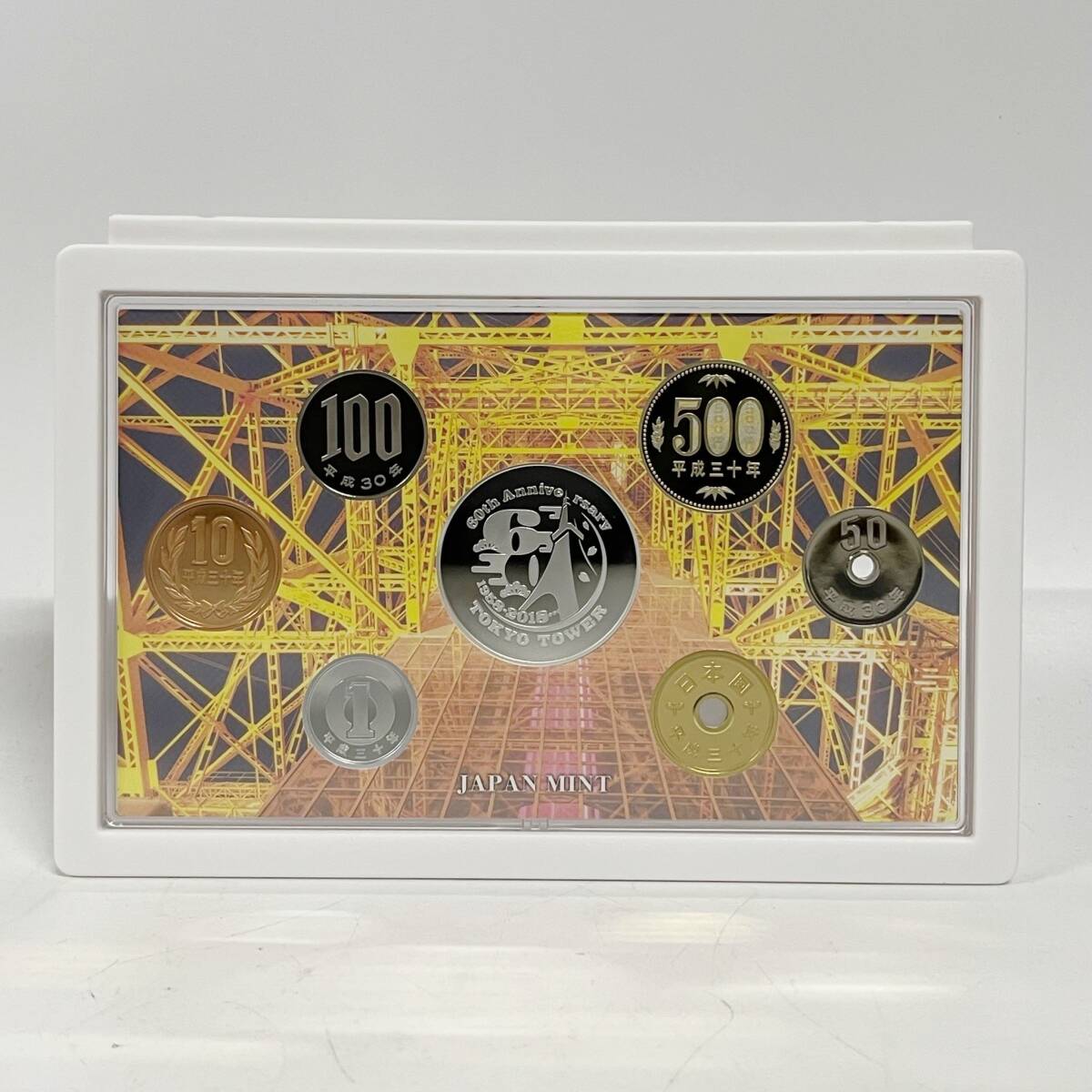 1円~【保管品】東京タワー開業60周年 2018 プルーフ貨幣セット 60th Anniversary of Tokyo Tower 2018 Proof Coin Set 造幣局 G114985_画像3