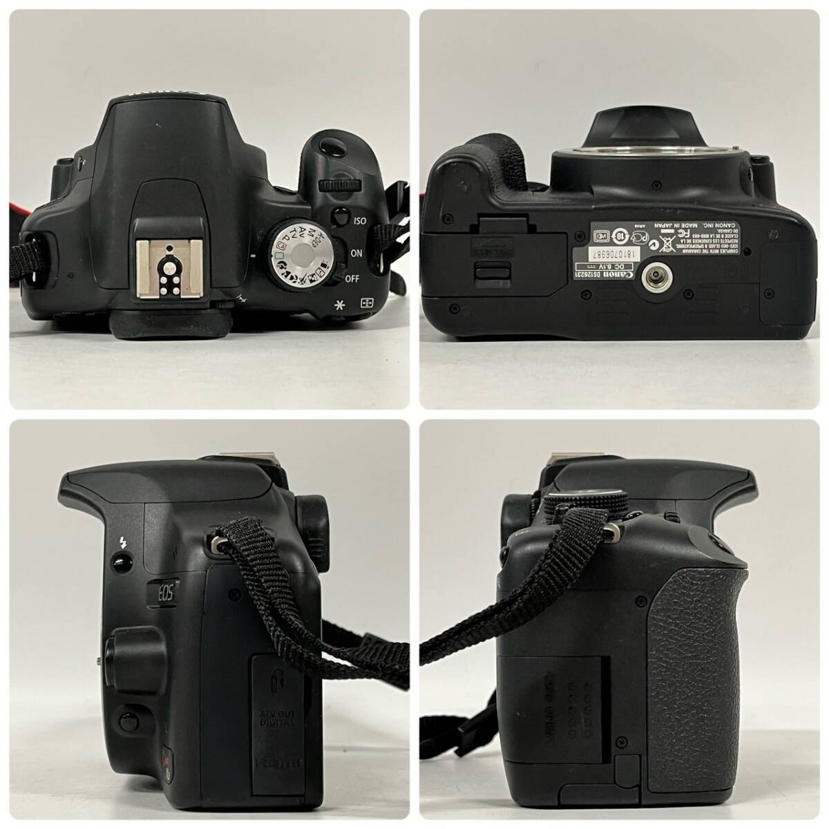 1円~【動作未確認】キャノン Canon EOS Kiss X3 DS126231 ZOOM LENS EF-S 18-55mm 1:3.5-5.6 IS Ⅱ デジタル一眼レフカメラ G152504_画像4