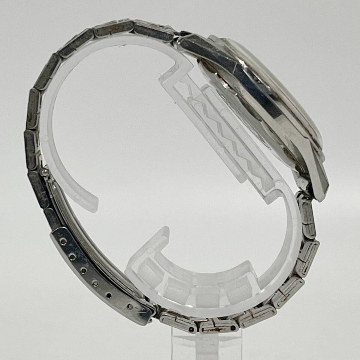 1円~【実動】エニカ ENICAR スーパーテスト Supertest 自動巻き メンズ腕時計 シルバー文字盤 ラウンドフェイス デイト 3針 G142710_画像5