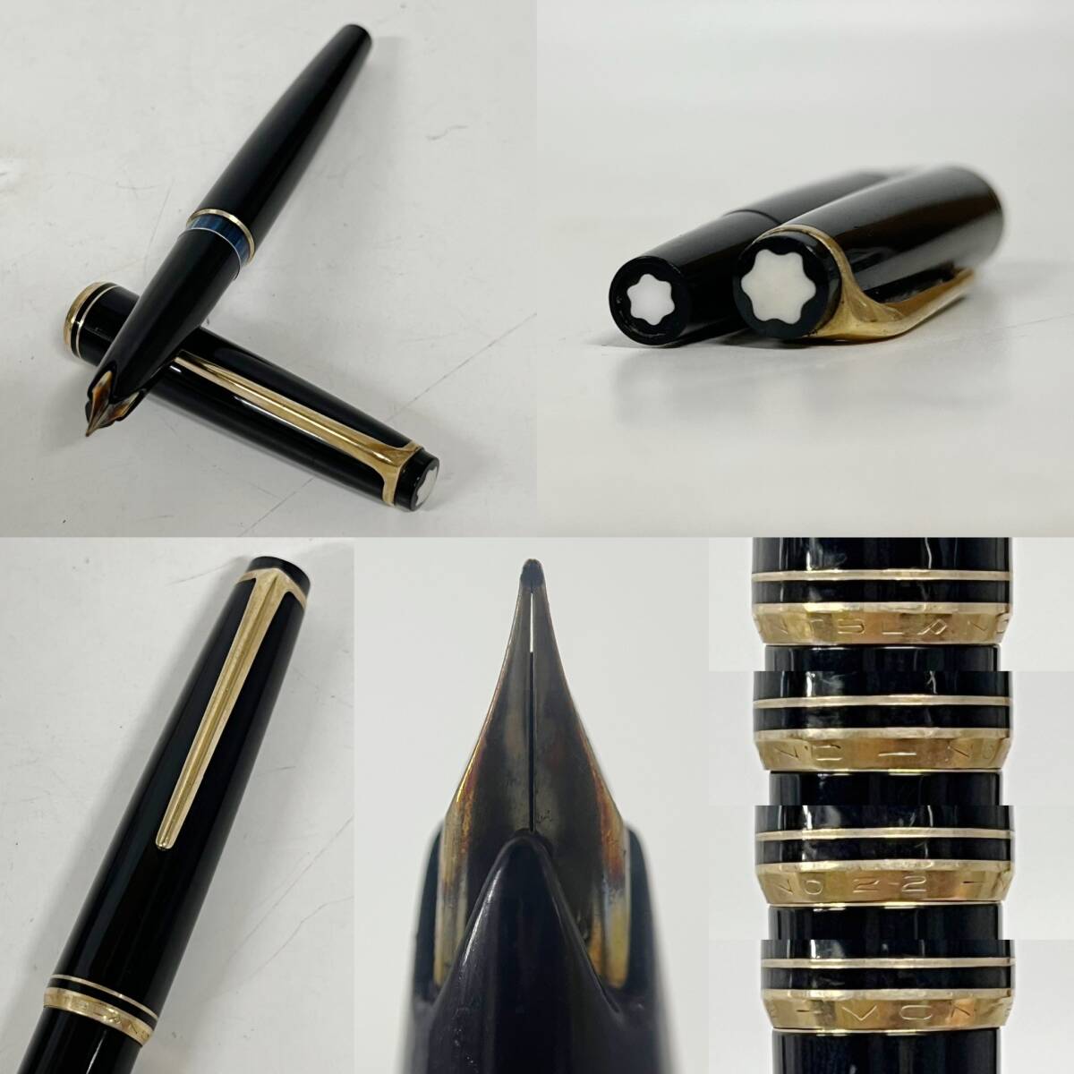 1円~【10点】モンブラン MONTBLANC 万年筆 ボールペン まとめ売り マイスターシュテュック ペン先 14K 585 刻印入り 筆記用具 G101822_画像8