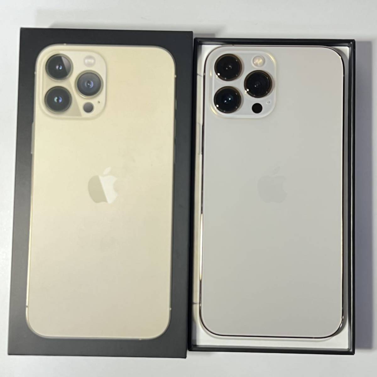 1円~【初期化済み】Apple iPhone 13 Pro Max 128GB ゴールド MLJ63J/A SIMフリー ACロック解除済み バッテリー最大容量84% 箱付 GK-70111の画像1