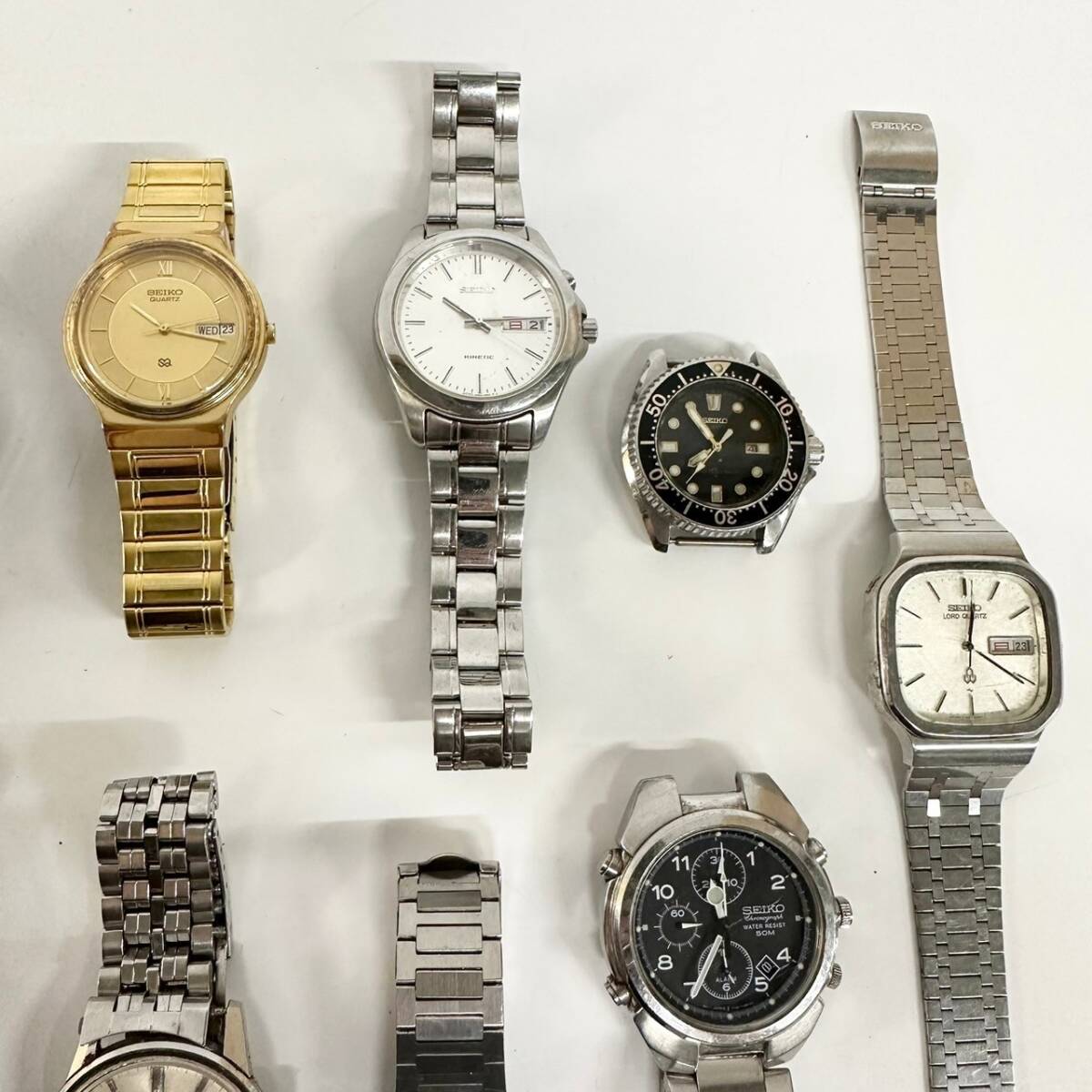 1円~【12点】セイコー SEIKO 腕時計 まとめ売り ドルチェ キネティック シルバーウェーブ クロノグラフ 等 クォーツ 自動巻き 手巻き YT_画像4