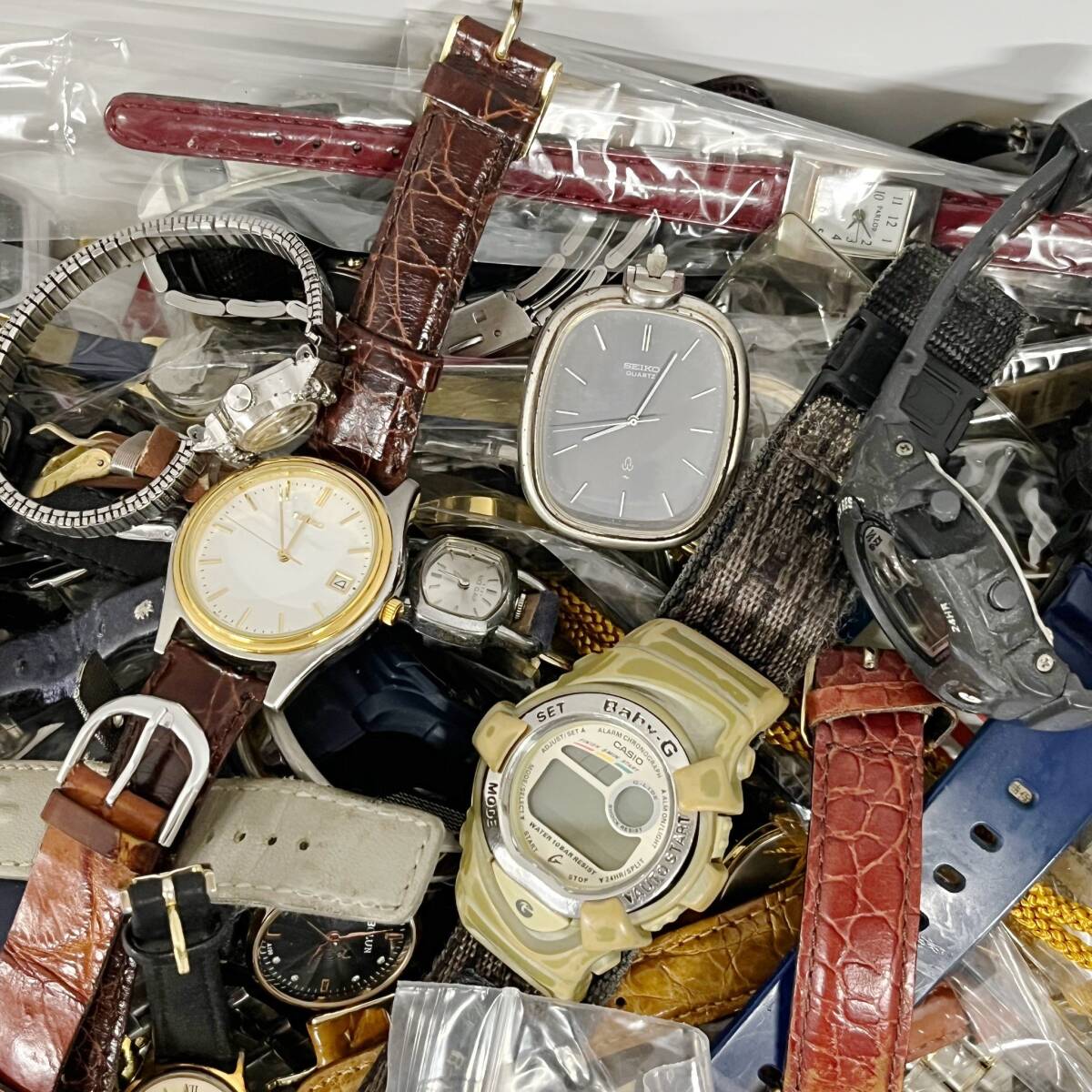 1円~【153点】時計 まとめ売り SEIKO CASIO CYMA HMT CITIZEN TISSOT MIKIMOTO ELGIN GIVENCHY 等 クォーツ 手巻き 同梱不可 YT_画像3