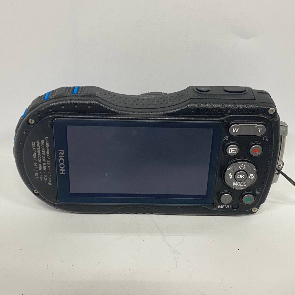 1 иен ~[ работоспособность не проверялась ] Ricoh RICOH WG-4 GPS f=4.5-18mm 1:2.0-4.9 водонепроницаемый компактный цифровой фотоаппарат голубой принадлежности есть G180131