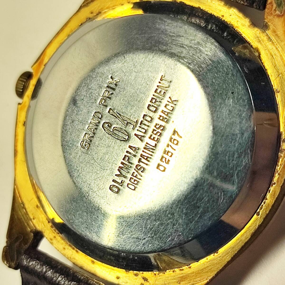 1円~【実動】ORIENT オリエント GRAND PRIX ALMIGHTY 64 TRIOSTAT 025767 自動巻き メンズ腕時計 シルバー文字盤 デイト ラウンド G180067の画像7