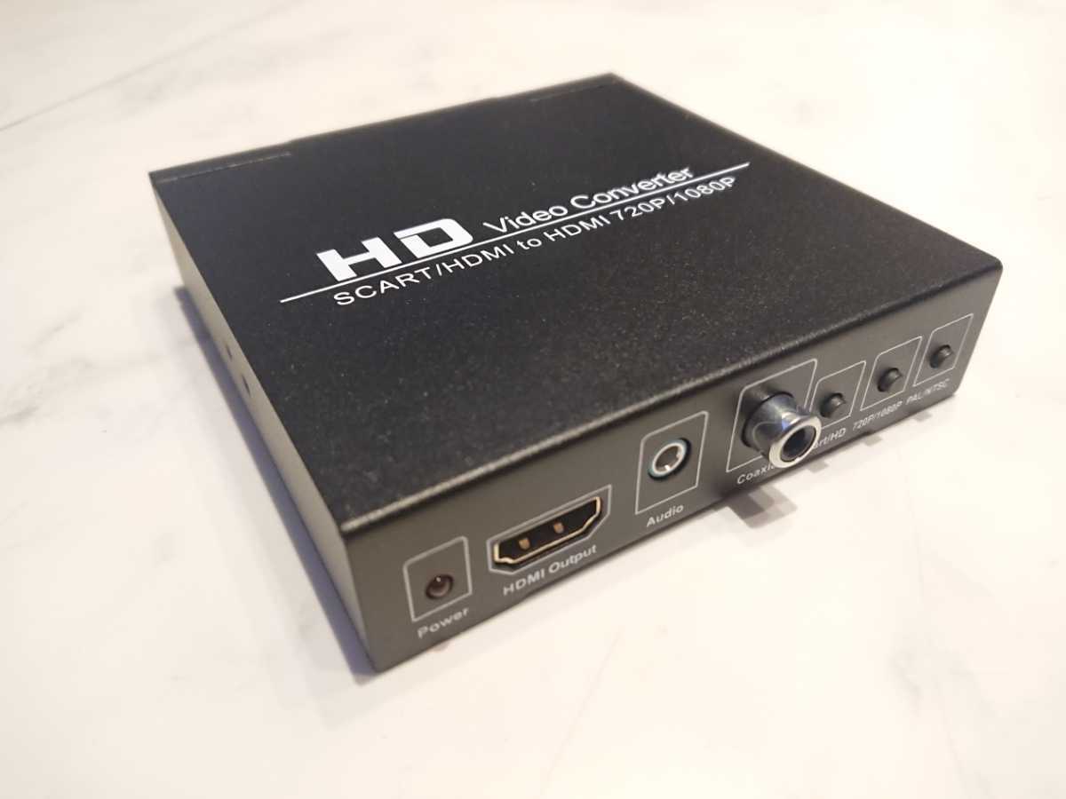ACアダプター付 SCART to HDMI 変換器 アプコン RGB21ピンのより安くてお得なSCART規格 RGB to HDMI コンバーター _画像2