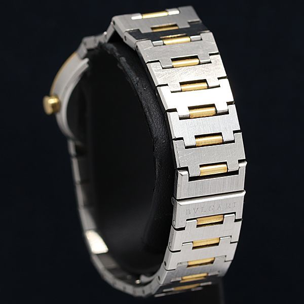 1円 稼動 良品 QZ ブルガリ ブルガリブルガリ BB30SGD デイト 黒文字盤 レディース腕時計 OKZ 2ANT 0841500の画像3