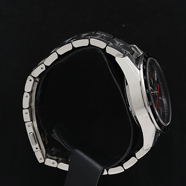 1円 稼働 タグホイヤー カレラ AT/自動巻 黒文字盤 デイト クロノ CV2014-2 RKG8929 2BJT メンズ腕時計 JNM 0090310の画像2