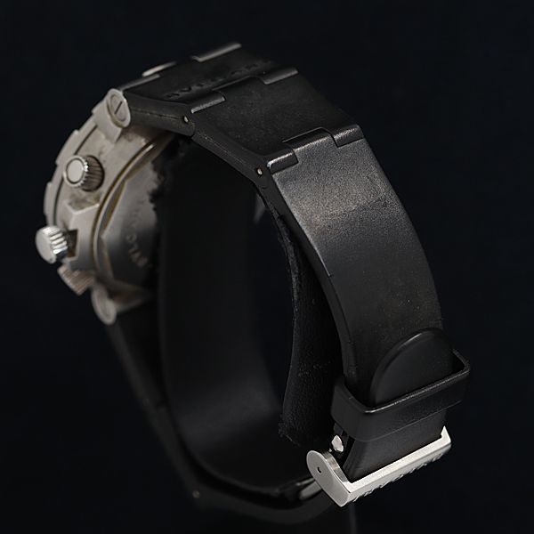 1円 稼働 良品 AT ブルガリ SCB38S ディアゴノ 200ｍ クロノメーター クロノグラフ 黒文字盤 メンズ腕時計 OKZ 2BGT 5540700_画像3