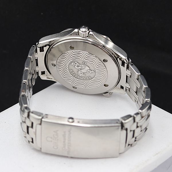 1円 稼働 良品 オメガ シーマスター プロフェッショナル 300Ｍ ネイビー文字盤 デイト AT/自動巻 メンズ腕時計 JNM 0019910 3MGT_画像4