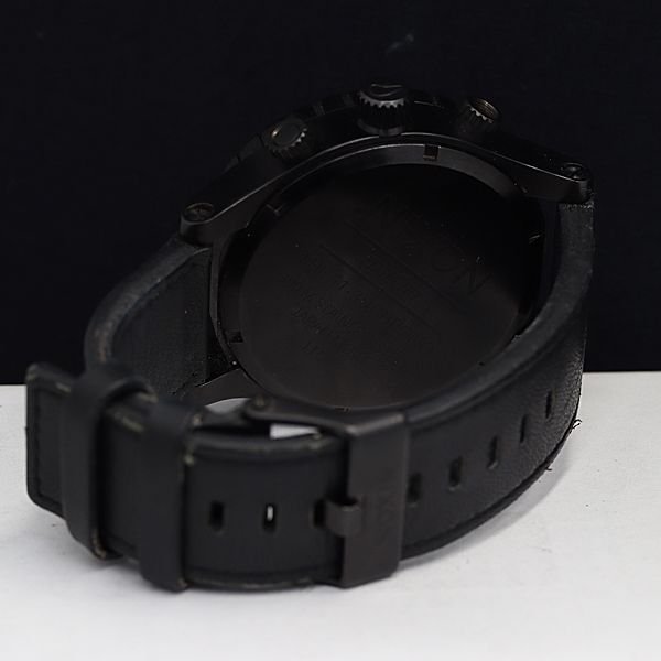 1円 稼動 良品 ニクソン THE51-30 11G QZ 黒文字盤 デイト スモセコ クロノグラフ 純正尾錠 メンズ腕時計 OGI 0033000 3MGTの画像4