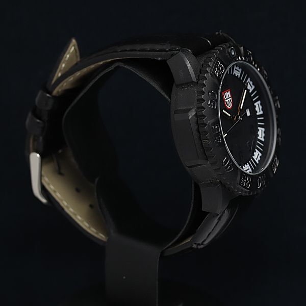 1円 稼働 良品 QZ ルミノックス 3050/3950 200m デイト 黒文字盤 2NBG メンズ腕時計 OKZ 6215000の画像2