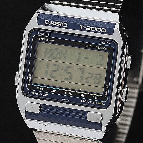 1円 箱付 稼働 良品 カシオ T-2000 QZ デジタル文字盤 メンズ腕時計 TCY 0386100 3ETY_画像1