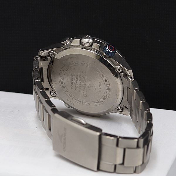 1円 稼働 良品 カシオ オシアナス OCW-P1000 電波ソーラー ブラック文字盤 デイデイト メンズ腕時計 NSY 8549200 3DIT_画像4