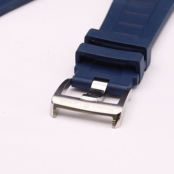 1円 未使用品 モーリスラクロア 純正ベルト ラバー ネイビー 25ｍｍ用 メンズ腕時計用 OGH 2000000 NSKの画像3