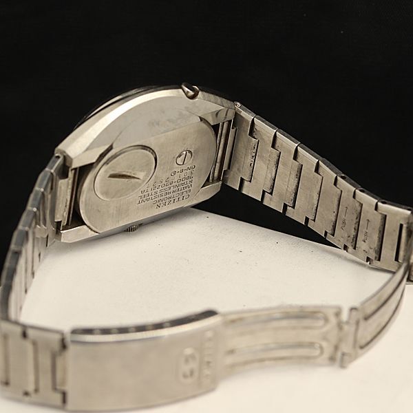 1円 シチズン コスモトロン 7800-870221 エレクトロニック 青文字盤 デイデイト メンズ腕時計 OGH 0132000 3PRT_画像3