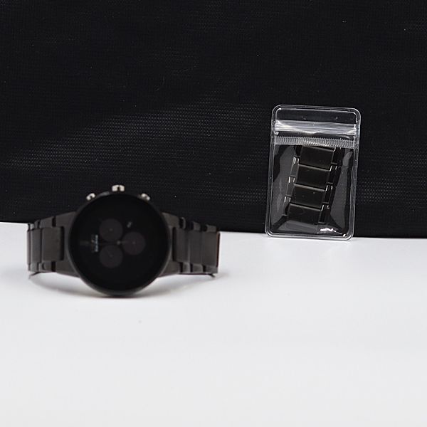 1円 コマ4付 稼働 良品 シチズン エコドライブ GN-0-S ブラック文字盤 スモセコ デイト 電波ソーラー メンズ腕時計 NSY 2000000 3NBG2_画像5