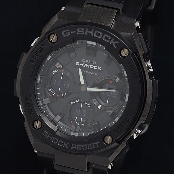 1円 稼働 良品 電波ソーラー カシオ Gショック マルチバンド6 GST-W100G タフソーラー デジアナ メンズ腕時計 OKZ 2000000 3NBG2の画像1