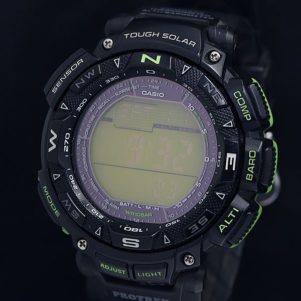 1円 箱付き 稼働 良品 カシオ プロトレック PRG-240 タフソーラー デジタル文字盤 メンズ腕時計 OGH 2000000 3NBG2の画像1
