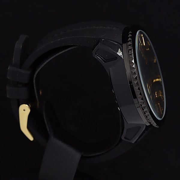 1円 箱/保付 稼動 良品 テンデンス TG460011 QZ 黒文字盤 デイト クロノグラフ メンズ腕時計 KTR 2000000 3NBG2の画像2