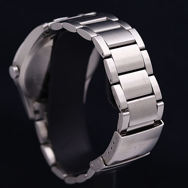 1円 稼働 良品 QZ 箱/保付 カルバンクライン K22311 30m デイデイト 黒文字盤 メンズ腕時計 OKZ 2000000 3NBG2の画像3
