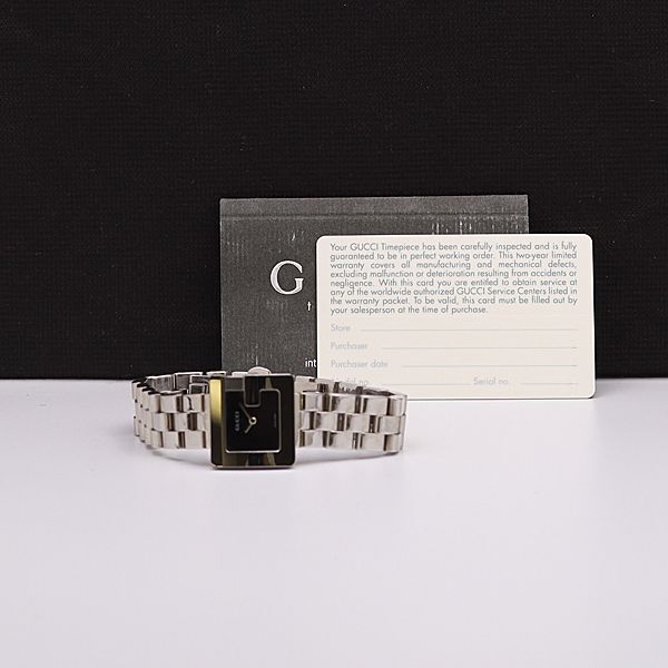 1円 ギャラ付 グッチ3600L ブラック文字盤 QZ レディース腕時計 NSY 0054000 3MBT_画像5