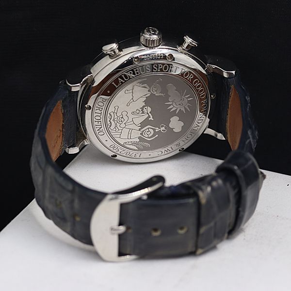 1円 稼動 良品 IWC ポートフィノ AT/自動巻 青文字盤 クロノグラフ デイデイト メンズ腕時計 OGH 0162030 3NBTの画像4