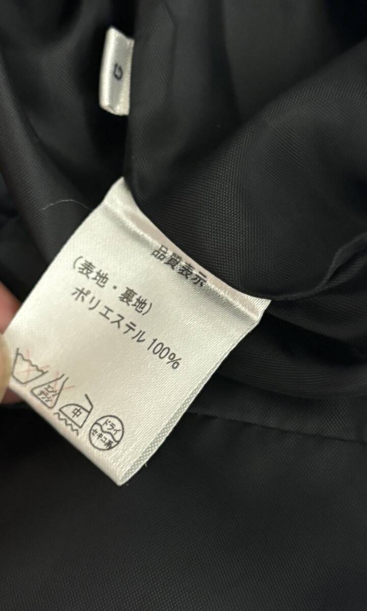 U14/美品（９号）冠婚葬祭 黒 セットアップ 喪服 半袖ワンピ・ショートジャケットの画像5
