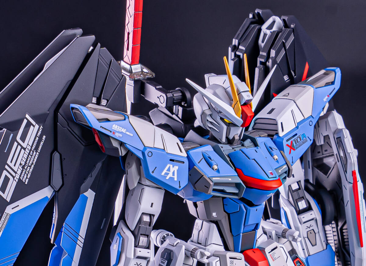 MGフリーダムガンダム オリジナルカスタム 1/100（ライジングフリーダムカラー）全塗装完成品 1円スタート