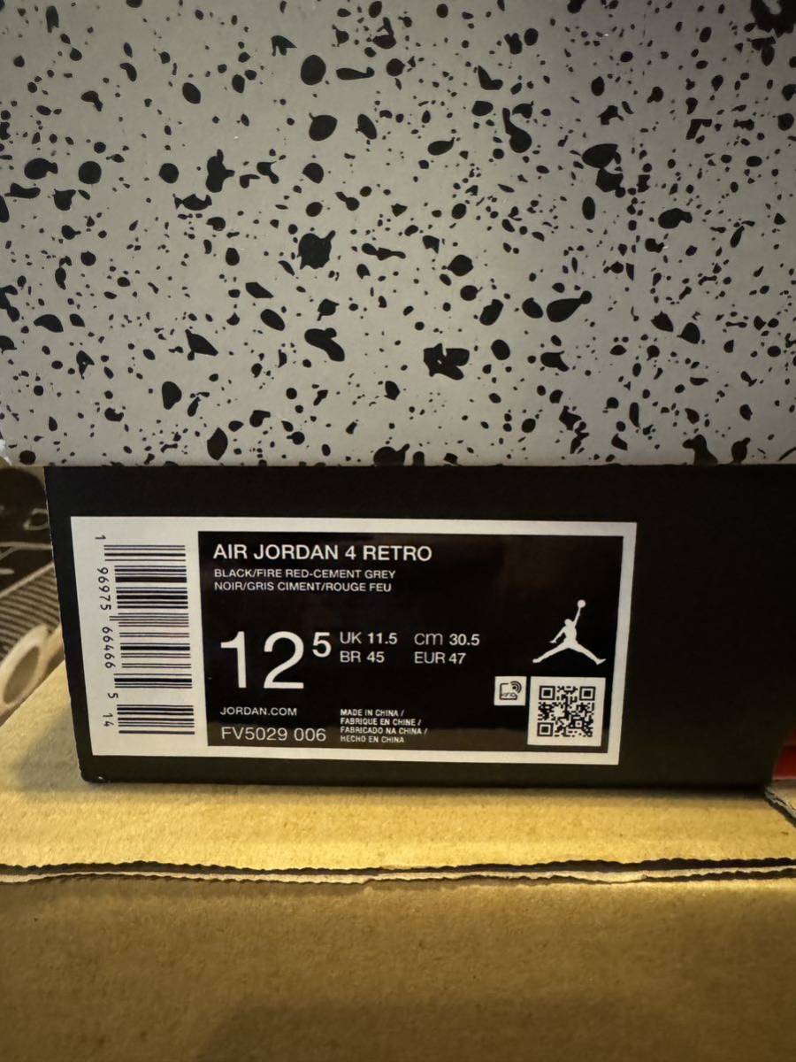 30.5cm Nike Air Jordan 4 Bred Reimagined ナイキ エアジョーダン ブレッド リイマジンド