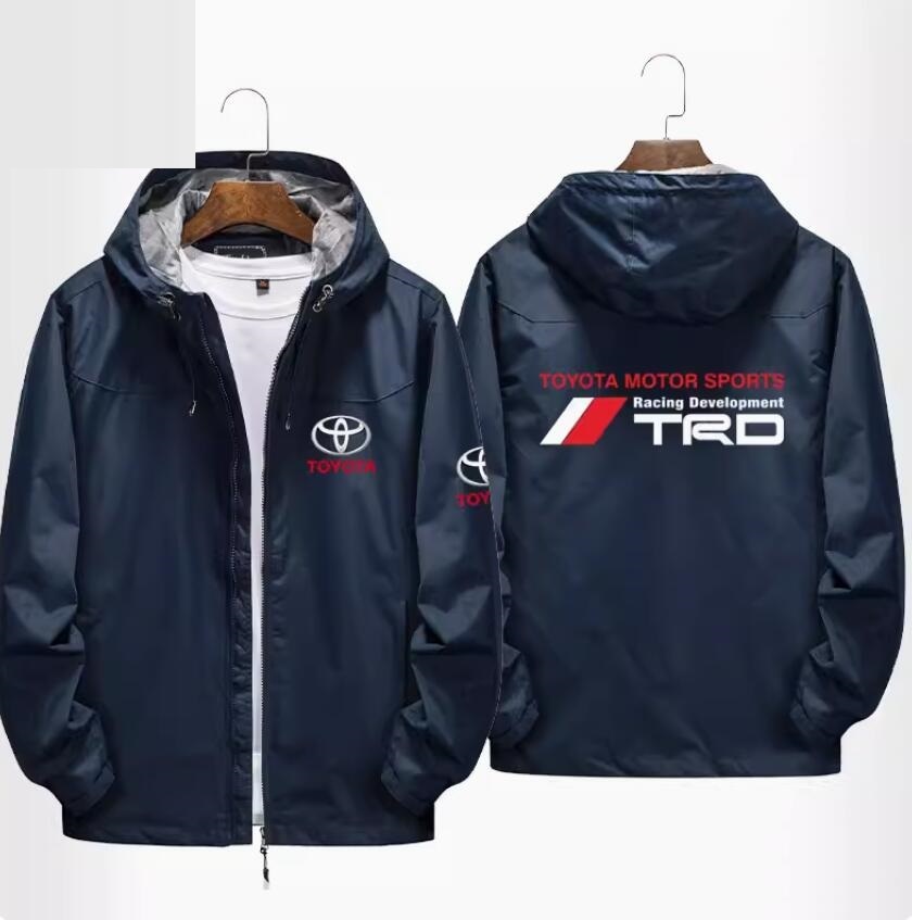 新品 トヨタ TRD モータースポーツ ロゴ アウトドアスポーツウェア ジッパーパーカー スウェット 釣り服 冬服 ブラック S~3XL_画像2