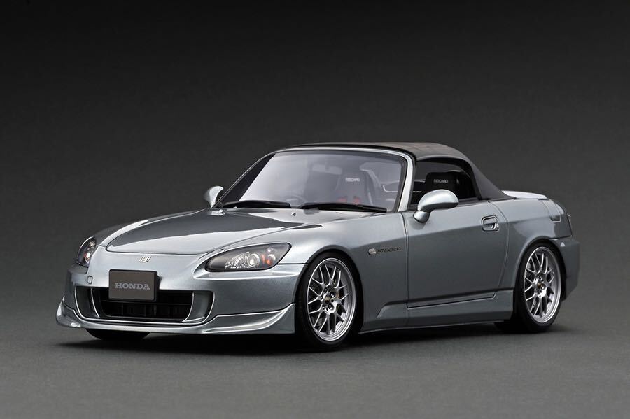 【1/18 ミニカー 絶版】ignition model (イグニッションモデル) IG2584 HONDA S2000 ダークシルバー VTEC エスニ 後期型 AP2_画像1