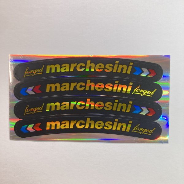 1点 marchesini4 リム ステッカー ホログラム ホイール バイク 車 デカール セット　S171_画像1