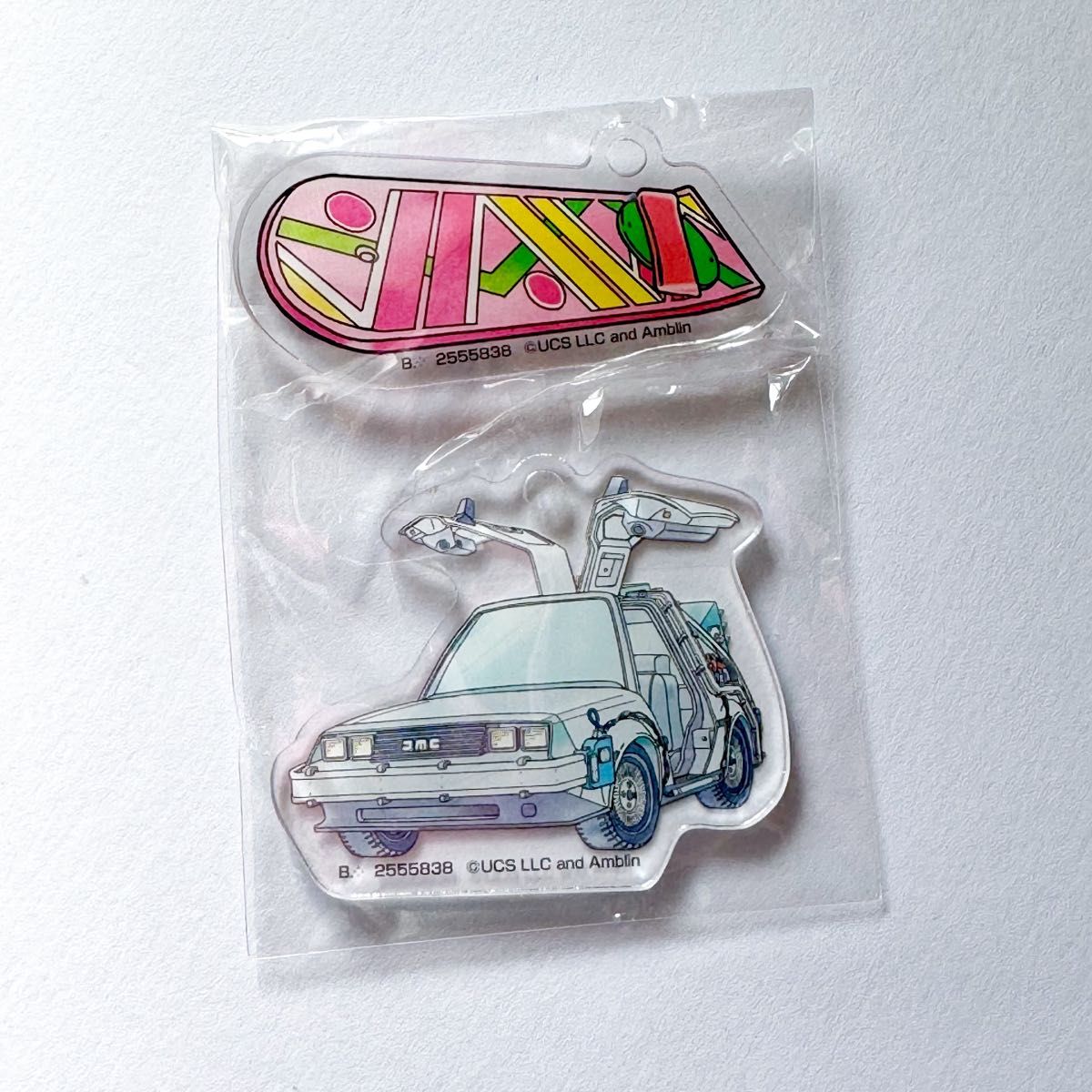 即購入歓迎 BACK TO THE FUTURE　バックトゥザフューチャー　アクリルキーチェーン ホバーボード デロリアン 