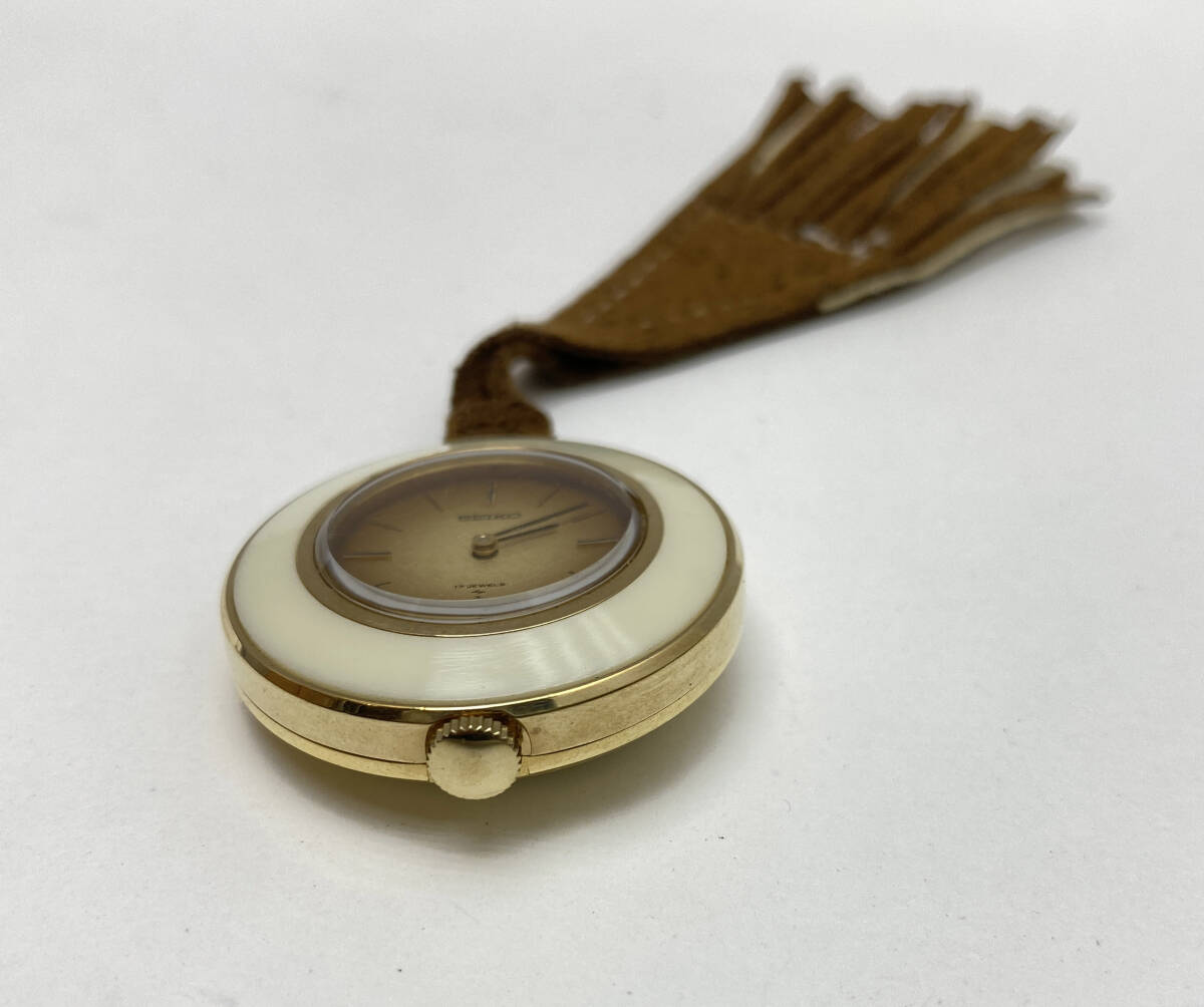 SEIKO ポケットウォッチ セイコー 17JEWELS 手巻き懐中時計 和装小物 レディースの画像3