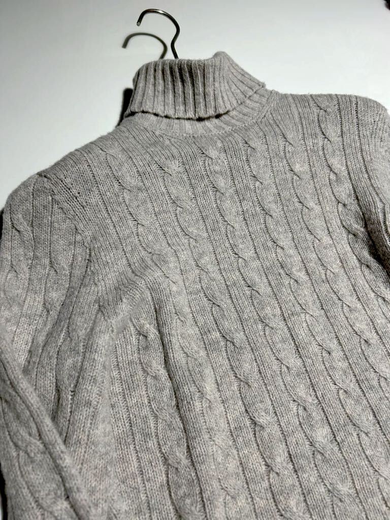 [ ultimate beautiful goods ] Italy made Drumohr/ dollar moa SUPER GEELONG Ram z wool high gauge cable braided ta-toru neck knitted 44 41,800 jpy BEAMS treatment 