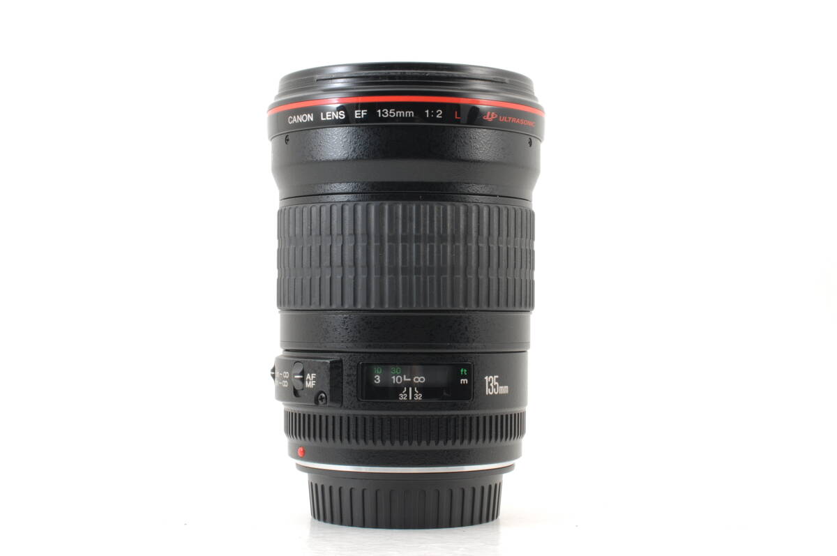 動作品 キャノン Canon EF 135mm f2 L ウルトラソニック AF 一眼カメラレンズ ケース フード付 管GG2406_画像2