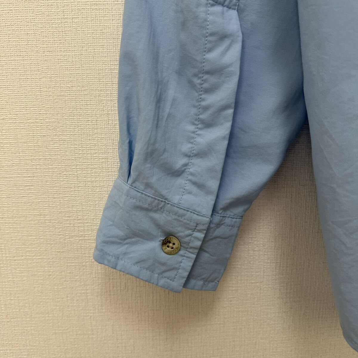 青　PFG 古着　フィッシングシャツ　長袖シャツ　コロンビア　Columbia