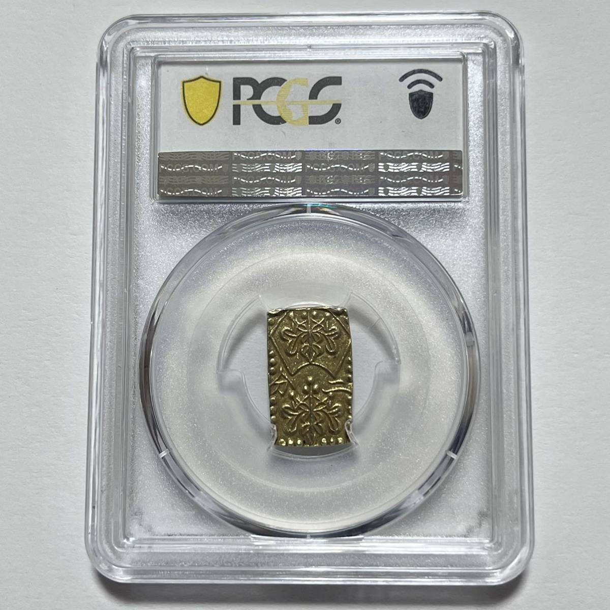 1円スタート 日本 1868-1869、ゴールド 2 Bu (Nibu)明治時代、PCGS MS-62! バー ゴールド コイン_画像4