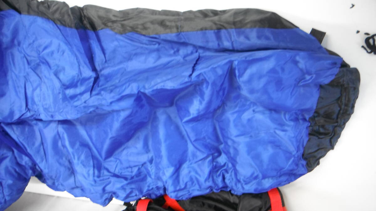 アウトドア祭 Columbia コロンビア シュラフ 寝袋 ブルー系 220cm×75cm×50cm 未使用品 自宅長期保管品 経年劣化ありの画像9