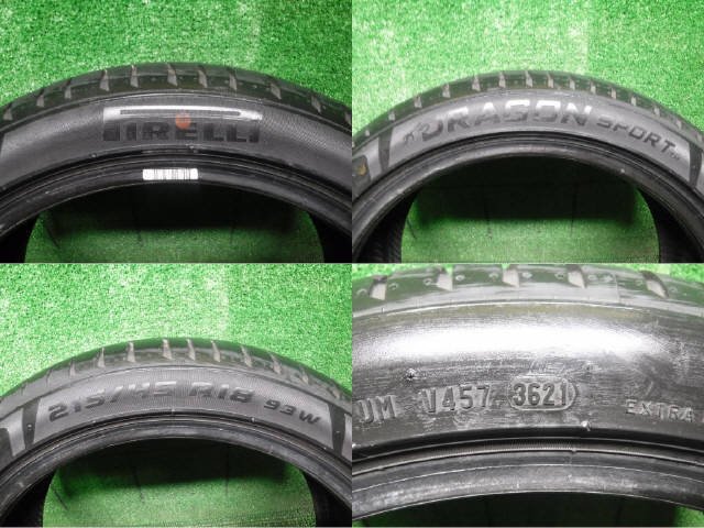 タイヤ 個人宅発送不可 ピレリー DRAGON SPORT 215/45R18 ３本 [ZNo:05000169]_画像2